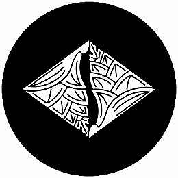 乐天商城 - 【送料無料】家紋シール 入れ違い茗荷菱 丸型 or 四角 KS-4693