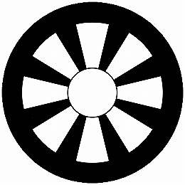 乐天商城 - 【送料無料】家紋シール 八つ日足 丸型 or 四角 KS-4697