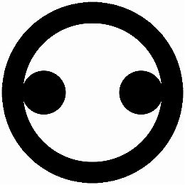 【送料無料】家紋シール 分銅 丸型 or 四角 KS-4764