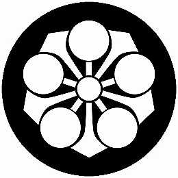 【送料無料】家紋シール 剣梅鉢 丸型 or 四角 KS-4787