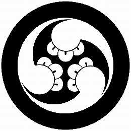 乐天商城 - 【送料無料】家紋シール 右三つ丁子巴 丸型 or 四角 KS-4851