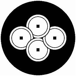 乐天商城 - 【送料無料】家紋シール 四つ重ね銭 丸型 or 四角 KS-4907