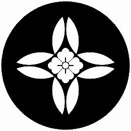 乐天商城 - 【送料無料】家紋シール 外割り七宝の中に花角 丸型 or 四角 KS-4965