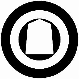 【送料無料】家紋シール 太輪に将棋駒 丸型 or 四角 KS-4985