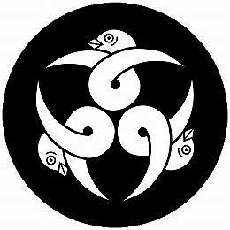 乐天商城 - 【送料無料】家紋シール 尻合わせ三つ結び雁金 丸型 or 四角 KS-5009