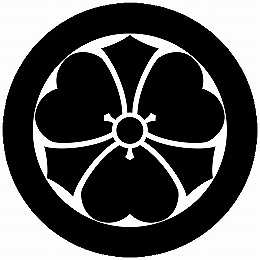 乐天商城 - 【送料無料】家紋シール 石持ち地抜き剣片喰 丸型 or 四角 KS-5296