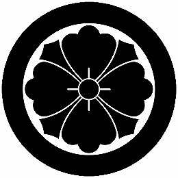 乐天商城 - 【送料無料】家紋シール 石持ち地抜き四方剣花菱 丸型 or 四角 KS-5301