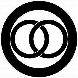 乐天商城 - 【送料無料】家紋シール 石持ち地抜き輪違い 丸型 or 四角 KS-5330