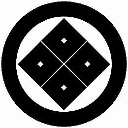 乐天商城 - 【送料無料】家紋シール 石持ち地抜き隅立て四つ目 丸型 or 四角 KS-5332