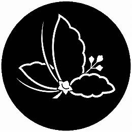 乐天商城 - 【送料無料】家紋シール 細中陰飛び桐蝶 丸型 or 四角 KS-5397