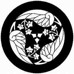 乐天商城 - 【送料無料】家紋シール 花付き三つ割り葵 丸型 or 四角 KS-5449