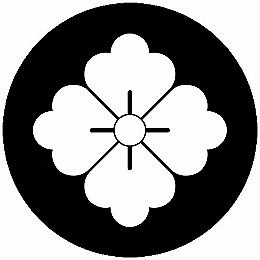 乐天商城 - 【送料無料】家紋シール 花角 丸型 or 四角 KS-5459