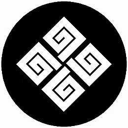 乐天商城 - 【送料無料】家紋シール 角立て結び稲妻 丸型 or 四角 KS-5540