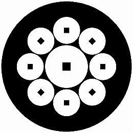 乐天商城 - 【送料無料】家紋シール 長谷部銭 丸型 or 四角 KS-5619