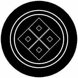 乐天商城 - 【送料無料】家紋シール 陰丸に陰隅立て四つ目 丸型 or 四角 KS-5631