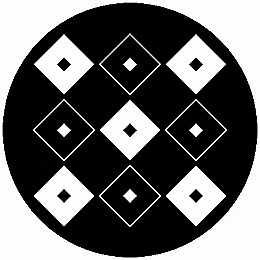 乐天商城 - 【送料無料】家紋シール 陰陽繋ぎ九つ目 丸型 or 四角 KS-5666