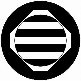 乐天商城 - 【送料無料】家紋シール 隅切り鉄砲角に三つ引き 丸型 or 四角 KS-5724