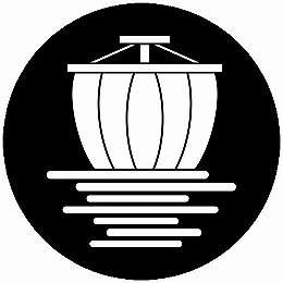 乐天商城 - 【送料無料】家紋シール 霞に帆 丸型 or 四角 KS-5752