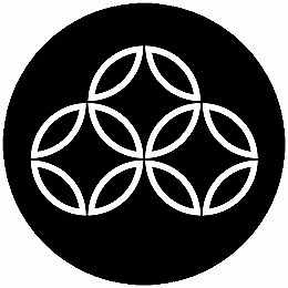 【送料無料】家紋シール 陰持ち合い三つ七宝 丸型 or 四角 KS-5820