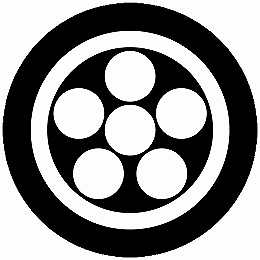 乐天商城 - 【送料無料】家紋シール 丸に六つ星 丸型 or 四角 KS-5853