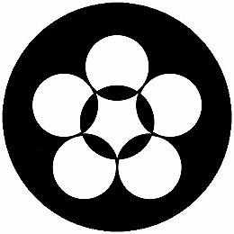 【送料無料】家紋シール 繋ぎ梅鉢 丸型 or 四角 KS-6030