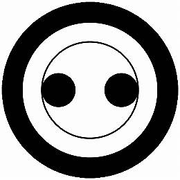 【送料無料】家紋シール 中太輪に分銅 丸型 or 四角 KS-6170