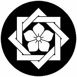 乐天商城 - 【送料無料】家紋シール 組み合わせ角に桔梗 丸型 or 四角 KS-6201