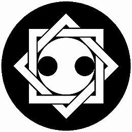 【送料無料】家紋シール 組み合い角に分銅 丸型 or 四角 KS-6202