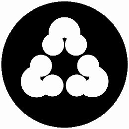 乐天商城 - 【送料無料】家紋シール 尻合せ三つ洲浜 丸型 or 四角 KS-6212