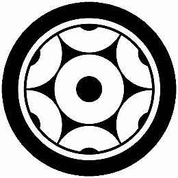 【送料無料】家紋シール 糸輪に蛇の目崩し 丸型 or 四角 KS-6225