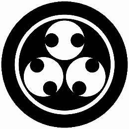 【送料無料】家紋シール 糸輪に三つ分銅 丸型 or 四角 KS-6227