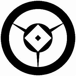 乐天商城 - 【送料無料】家紋シール 三つ地紙に釘抜き 丸型 or 四角 KS-6250