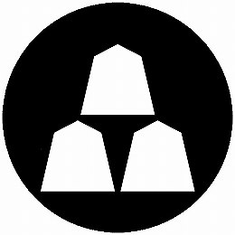 【送料無料】家紋シール 三つ盛り将棋駒 丸型 or 四角 KS-6256