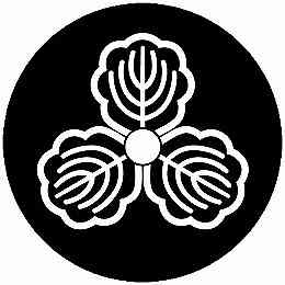 【送料無料】家紋シール 陰三つ柏 丸型 or 四角 KS-6412