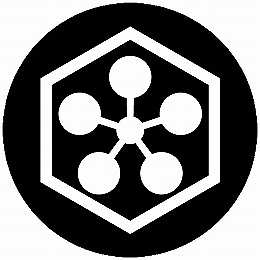 【送料無料】家紋シール 亀甲梅鉢 丸型 or 四角 KS-6484