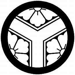 【送料無料】家紋シール 持ち合い三つ割り亀甲に花角 丸型 or 四角 KS-6562