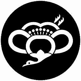 【送料無料】家紋シール 中陰梅鶴 丸型 or 四角 KS-6597(3)