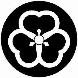 【送料無料】家紋シール 中陰方喰(酢漿草) 丸型 or 四角 KS-6598