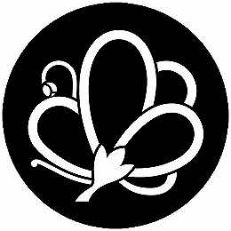 【送料無料】家紋シール 中陰揚羽梅蝶 丸型 or 四角 KS-6599