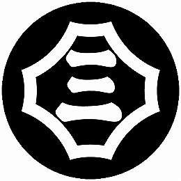 【送料無料】家紋シール 反り隅切り角に三の字 丸型 or 四角 KS-6632