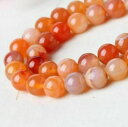 【h壊れにくい高品質タイプ】★連売り★ 約6mm 丸珠 カーネリアン Carnelian 赤色 《 ren-carn-mx-06》 ンガ.ツ 【クリスタル神戸】