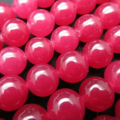 Genuine, Semi-Precious Stones - 【h壊れにくい高品質タイプ】★半連売り★丸珠クォーツァイト ワイン 赤色[Winequartzite] 約8mm 《half-ren-wine-rd-08》[ダガツ]【クリスタル神戸】
