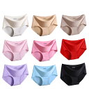 【全国送料無料】レディース シームレスショーツ 全9色x4サイズショーツ 女性用 下着 シームレス パンティー シンプル 丈夫 伸縮性 通気性 ギフト プレゼン...
