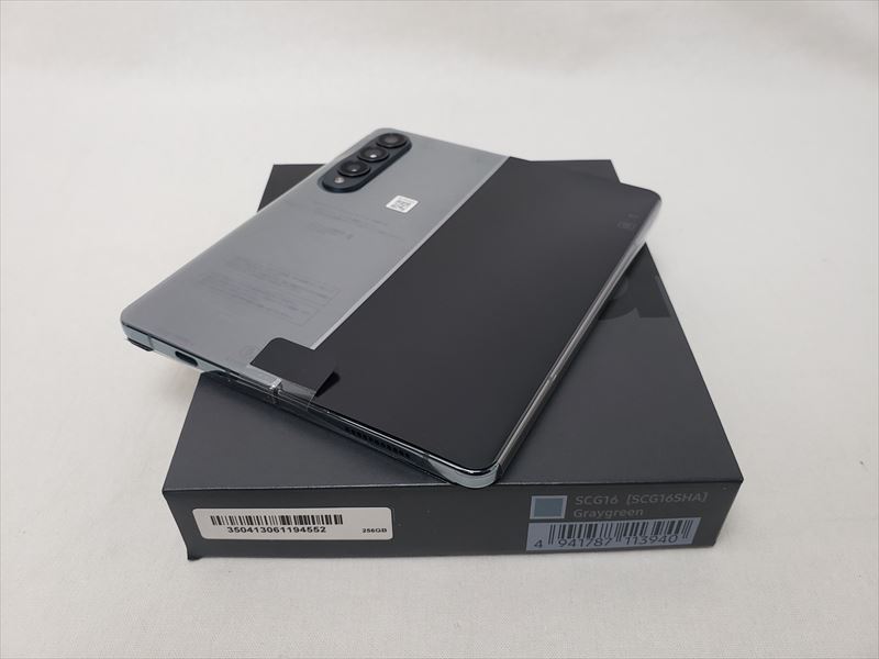 SCG16 グレイグリーン /Galaxy Z Fold4 【 SIMFREE】、au、新品同様、未使用品