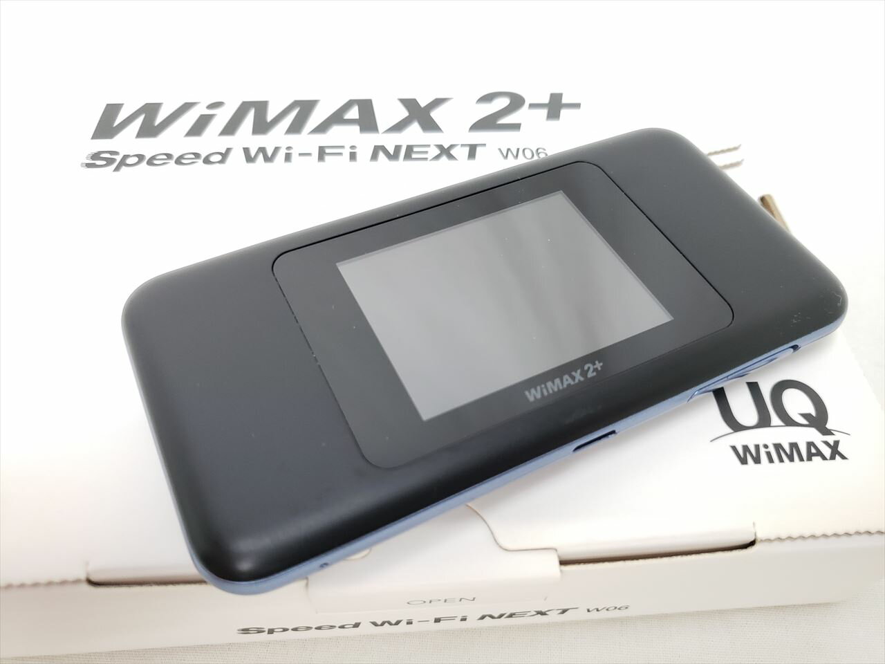 (中古) W06 /HWD37SKU ブラックxブルー /Speed Wi-Fi NEXT 、UQ