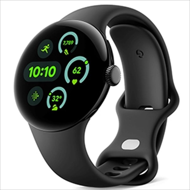 (中古) Pixel Watch3 Wi-Fi 41mm GA05757-US Matte Blackアルミ/Obsidianアクティブバンド未開封品