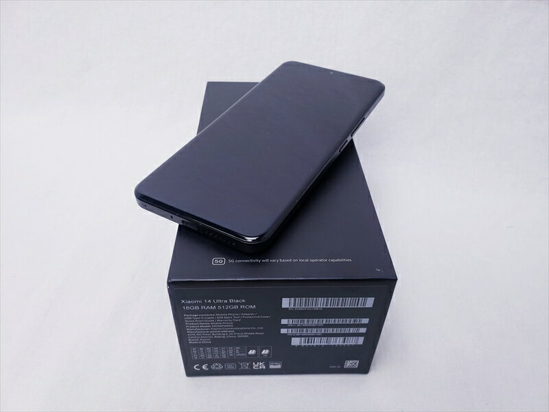 (中古) Xiaomi14 Ultra (16GB/512GB) ブラック 【海外版 SIMFREE】、SIMフリー
