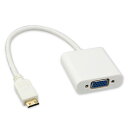 mini HDMI to VGA 変換アダプタ （オス−メス） V1.3/1080Pサポート