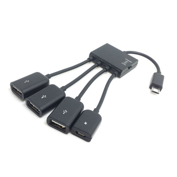 4in1 OTG HUB micro USB to USB(HUB)3口&microUSB 