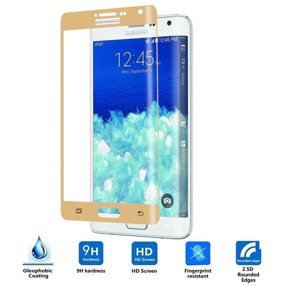 Galaxy Note Edge ガラスフィルム 3D 強化ガラスフィルム 指紋防止 耐衝撃 気泡レス 光沢 ミラー 全面保護 9H 超薄型 耐指紋 ラウンド処理 飛散防止 高透過率 撥油性 ギャラクシー ノート エッジ サムスン 送料無料